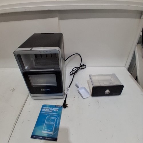 EUHOMY CRESCENT COUNTERTOP ICE MAKER WITH AUTO DEEP CLEANING - 28LBS - BLACK (MODEL: ‎IM022-L) image 3