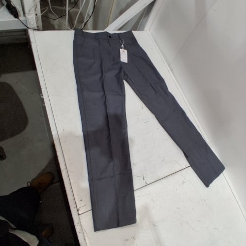 MENS STRAIGHT SLIM FORMAL DRESS PANTS REGULAR FIT - EXTRA SMALL - 170CM - GREY image 2