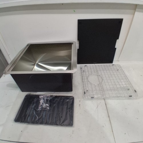 DELTA STAINLESS STEEL 16 GAUGE UNDERMOUNT KITCHEN SING WITH ACCESSORIES - 17" X 19" X 9" - STEEL image 2