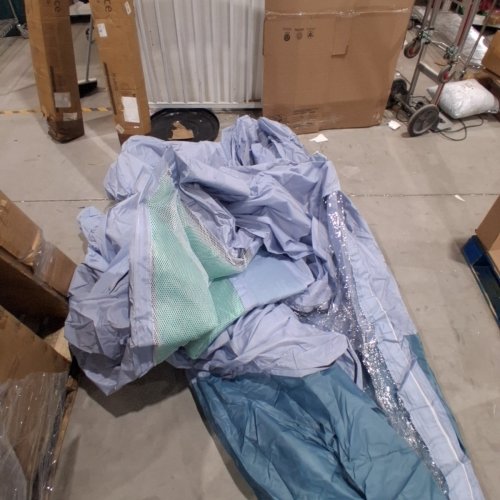 OUTDOOR BLOW UP CAR PAINT TENT - 20FT X 13FT X 9FT (please see notes about size info) - BLUE image 5