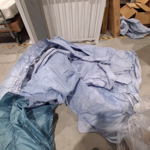 OUTDOOR BLOW UP CAR PAINT TENT - 20FT X 13FT X 9FT (please see notes about size info) - BLUE image 6