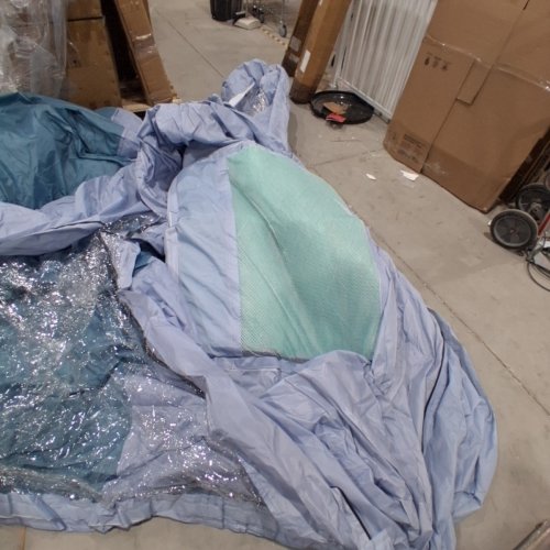 OUTDOOR BLOW UP CAR PAINT TENT - 20FT X 13FT X 9FT (please see notes about size info) - BLUE image 8