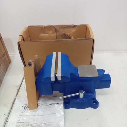YOST VISES APPRENTICE SERIES UTILITY COMBINATION PIPE AND BENCH VISE WITH 180-DEGREE SWIVEL BASE - 5.5" - BLUE - (MODEL: 455) image 2