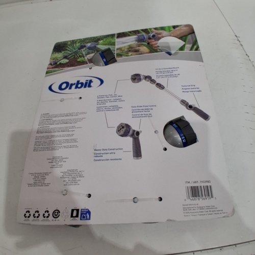 3PC ORBIT MULTI-PATTERN WATERING NOZZLES WITH TELESCOPIC WAND - 19" TO 24" - BLUE/GREY (MODEL: 1933983) image 3