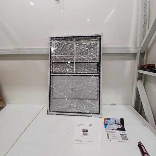 2PK GARVEE ALUMINUM FRAME SHED WINDOWS WITH TEMPERED GLASS - 18" X 23" - WHITE/CLEAR (MODEL: PTH 335NRHCB:) image 2