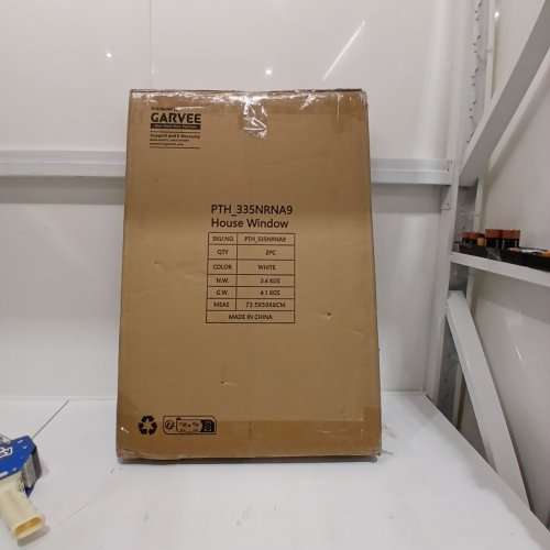 2PK GARVEE ALUMINUM FRAME SHED WINDOWS WITH TEMPERED GLASS - 18" X 23" - WHITE/CLEAR (MODEL: PTH 335NRHCB:) image 4