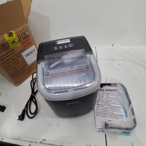 EUHOMY COUNTERTOP ICE MAKER MACHINE - MAKES 26LB/DAY - BLACK (MODEL: IM-06D / IM001-BBL-CAEH) image 3