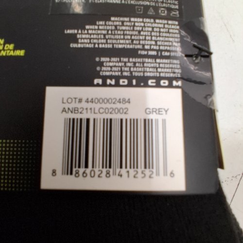 8PR AND1 LOW CUT SOCKS - SHOE SIZE 4-10 - GREY (MODEL: ANB211LC02002) image 2