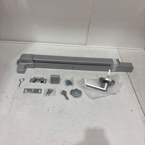 PUSH COMMERCIAL EMERGENCY BAR PANIC EXIT DEVICE - 26" X 6" - SILVER (MODEL: UL500P) image 2