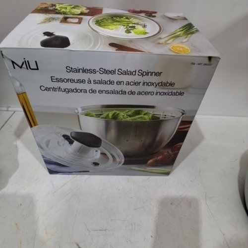 MIU HAND OPERATED DISHWASHER SAFE SALAD SPINNER - 6L - STAINLESS STEEL (MODEL: 2863207) image 4