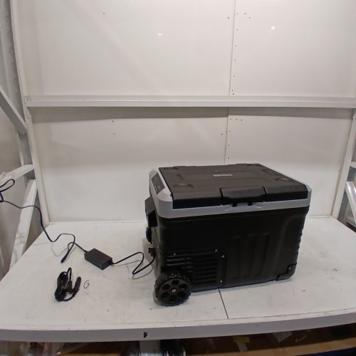 EUHOMY REFRIGERATOR DUAL ZONE ELECTRIC COOLER - 35QT - 12V - 25" - GREY/BLACK (MODEL: CF018-35BL-CAEH) image 4