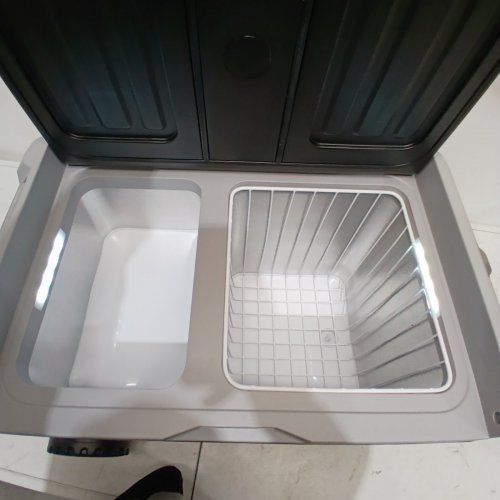 EUHOMY REFRIGERATOR DUAL ZONE ELECTRIC COOLER - 35QT - 12V - 25" - GREY/BLACK (MODEL: CF018-35BL-CAEH) image 7