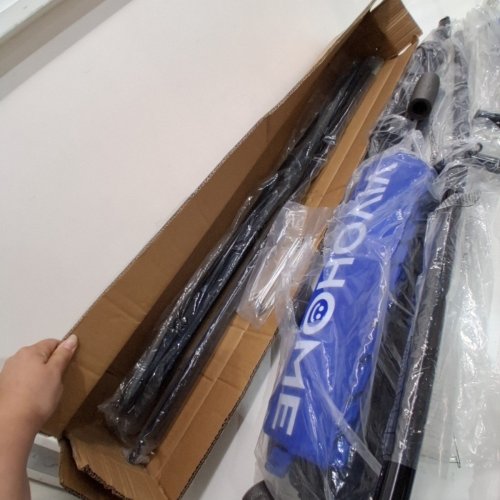 VIVOHOME FREESTANDING BASEBALL & SOFTBALL TRAINING NET WITH BATTING TEE - 7FT X 7FT - BLUE /BLACK image 4