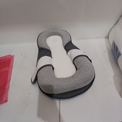 GO2BEDROOM BABY LOUNGER SHAPING PILLOW WITH MEMORY FOAM, 0-12M - GREY/WHITE image 2