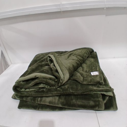 KIRKLAND SIGNATURE PLUSH BLANKET - KING SIZE-112" X 92" - GREEN (MODEL : 2043324) image 3