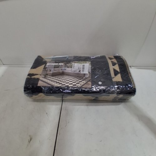 HUGEAR WATERPROOF OUTDOOR CHECKERED RUG FOR PATIO - 8FT X 10FT image 3