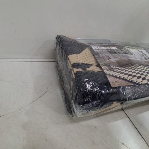 HUGEAR WATERPROOF OUTDOOR CHECKERED RUG FOR PATIO - 8FT X 10FT image 4