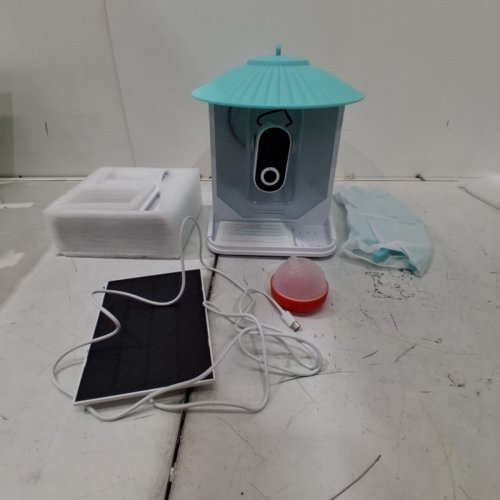 NETVUE BY BIRDFY SMART BIRD FEEDER CAMERA WITH SOLAR POWER AND BIRDFY AI TO IDENTIFY BIRD SPECIES - WHITE/BLUE (MODEL: AMZ-4051) image 2