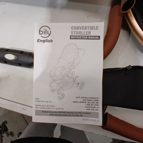 BILU CONVERTIBLE STROLLER - BLACK AND GOLD (ITEM: BS8200GD) image 3