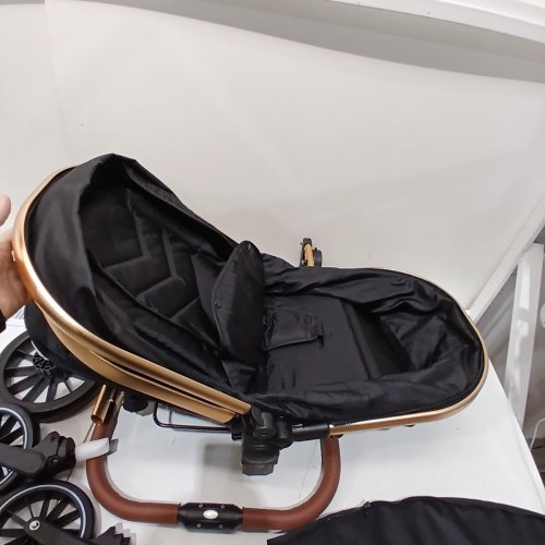 BILU CONVERTIBLE STROLLER - BLACK AND GOLD (ITEM: BS8200GD) image 7