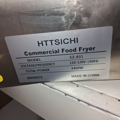 HTTSICHI COMMERCIAL FOOD FRYER - 110-120 V, 3400W - 23" × 17.7" × 11.6" - STAINLESS STEEL (MODEL: SZ-831) image 3