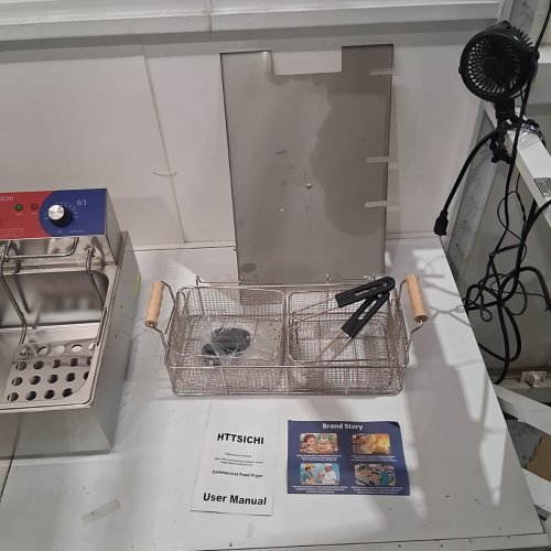 HTTSICHI COMMERCIAL FOOD FRYER - 110-120 V, 3400W - 23" × 17.7" × 11.6" - STAINLESS STEEL (MODEL: SZ-831) image 4