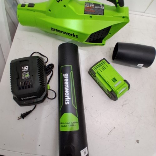 GREENWORKS 40V AXIAL BLOWER WITH 40V BATTERY AND CHARGER - (MODEL:BLF346) image 4