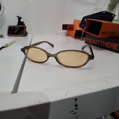WOMENS MELLER OSEI CAMEL YELLOW SUNGLASSES - BROWN FRAME, AMBER LENSES (STYLE: OS-CAMELSUN) image 2