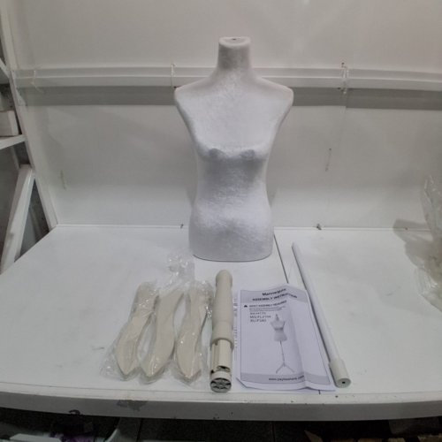 PAYLESS HERE DRESS FORM MANNEQUIN - 49.6" TO 63.4" - WHITE (MODEL: MQ-FL2104-WHITE) image 2