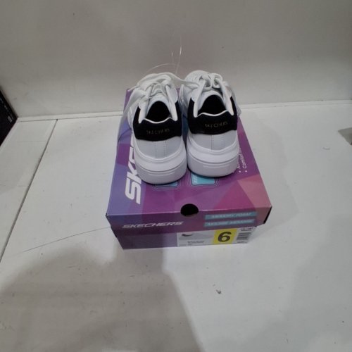 WOMEN'S SKECHERS CORDOVA SNEAKER SHOES - 6 - WHITE/BLACK (STYLE: 9886006) image 2