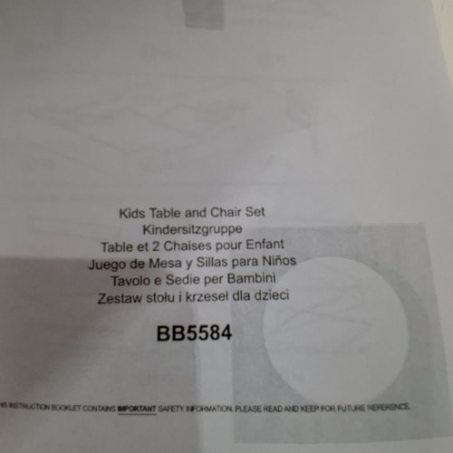 3PC KIDS TABLE AND CHAIR SET -GREY (STYLE: BB5584) image 2