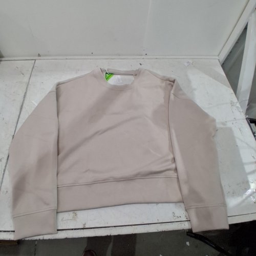 WOMEN'S ATHLETIC WORKS CREWNECK SOFT KNIT PULLOVER SWEATSHIRT - EXTRA LARGE - TAUPE/BEIGE (STYLE: AWS51764LD) image 2
