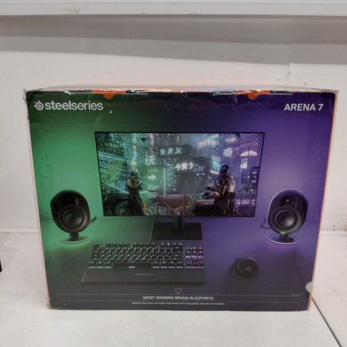 STEELSERIES ARENA 7 ILLUMINATED 2.1 GAMING SPEAKERS, WITH 2.1 USB SURROUND SOUND, 2-WAY SPEAKER DESIGN, SUBWOOFER, REACTIVE RGB LIGHTING (MODEL: ‎61541) image 2
