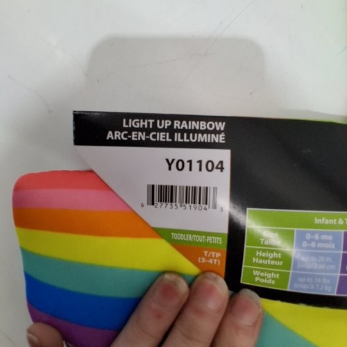 2PC LIGHT-UP RAINBOW COSTUME - 3-4T - MULTICOLOUR (STYLE: Y01104) image 2