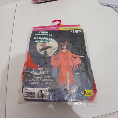 3PC GIRLS PARTYHOLIC FIERY DEMONESS COSTUME - LARGE (10-12) - RED (STYLE: 70196) image 2