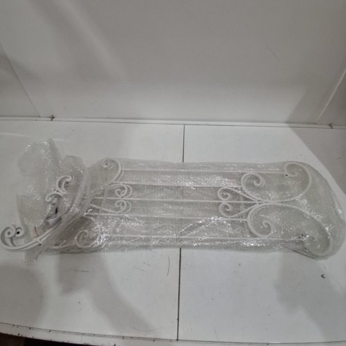 FREE STANDING TOWEL RACK - 3 TIERED BARS AND STORAGE SHELF - WHITE (ITEM: KS02933-WHT) image 2