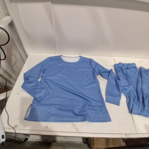 2PC MEN'S TOP AND PANTS SET - LARGE - BLUE (STYLE : 02951241104416) image 2