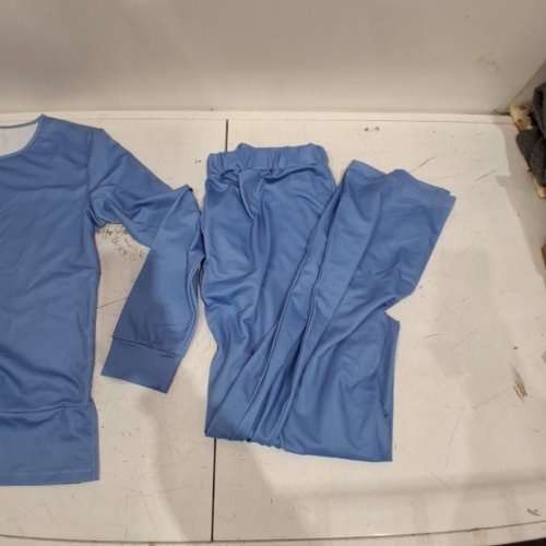 2PC MEN'S TOP AND PANTS SET - LARGE - BLUE (STYLE : 02951241104416) image 3