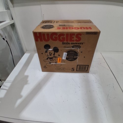128PK BABY DISNEY HUGGIES LITTLE MOVERS HUGGFIT 360 DIAPERS - SIZE 5 - MICKEY MOUSE image 2