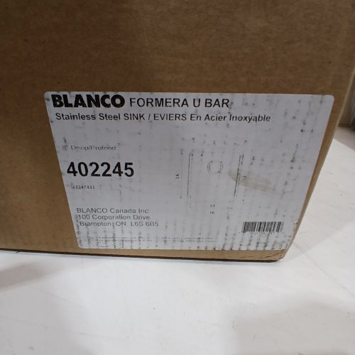 BLANCO STAINLESS STEEL BAR/PREP SINK - 3" DEEP - STAINLESS STEEL (MODEL: 402245) image 2