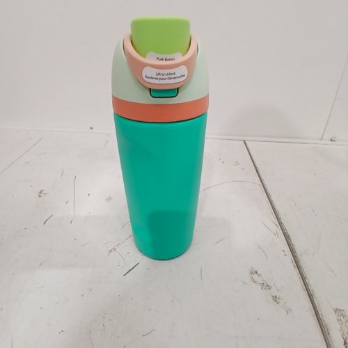 OWALA FREESIP STAINLESS STEEL WATER BOTTLE WITH STRAW - 16 OZ - BLUE/GREEN (MODEL: 2856617) image 2