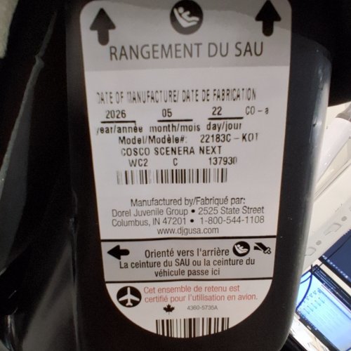 COSCO SCENERA NEXT CONVERTIBLE CAR SEAT - BLACKOUT (MODEL: 22183C-KOT) image 2