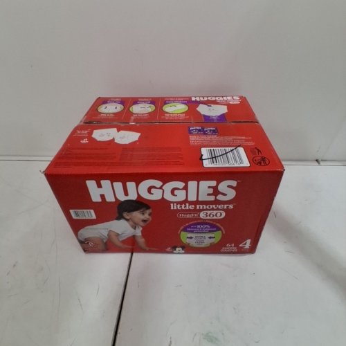 64PK HUGGIES LITTLE MOVERS HUGGFIT BABY DIAPERS WITH 360° WAISTBAND - SIZE 4 (22 - 37LB) (MODEL: 5661600) image 2