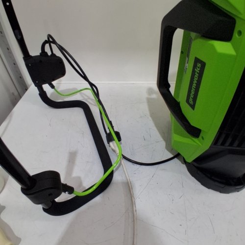 GREENWORKS CORDED ELECTRIC DETHATCHER & SCARIFIER WITH 2-IN-1 LAWN TOOL WITH STAINLESS STEEL TINES, 3-POSITION DEPTH ADJUSTMENT, QUICK-SWAP ATTACHMENTS, 7" WHEELS AND FOLDABLE HANDLES - 13 A 14" - GREEN / BLACK (MODEL:DT13B00) image 2