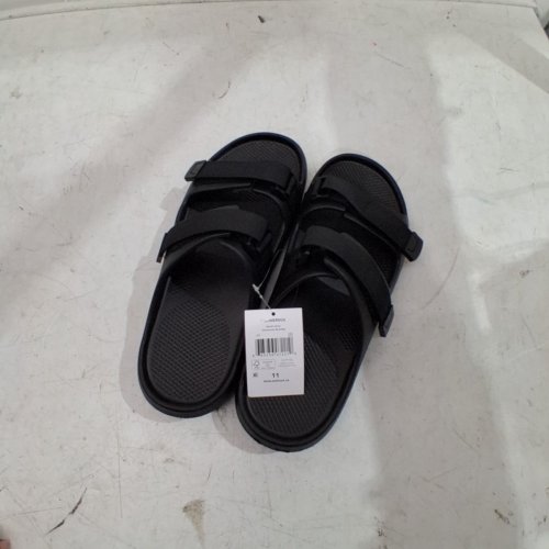 MEN'S BEACH VELCRO SANDALS - 11 - BLACK image 2