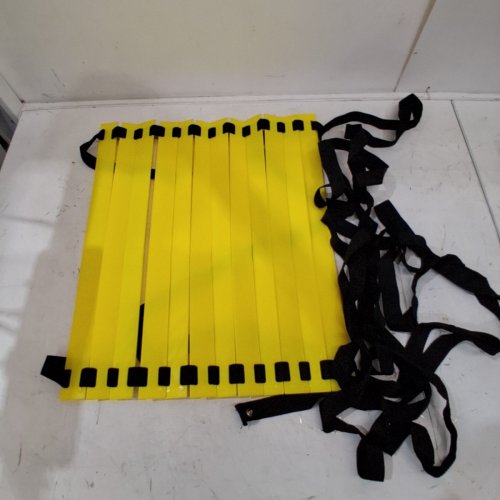 YES4ALL 12-RUNG ADJUSTABLE AGILITY FOOTWORK LADDER WITH CARRY BAG - 15FT - YELLOW/BLACK (MODEL: CKT4) image 3