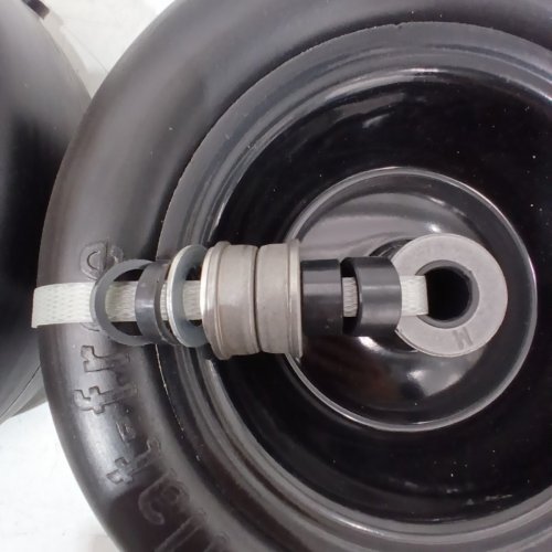 2PK TUBELESS LAWN MOWER TIRES WITH RIM - 11X4-5" - 350LBS CAP - BLACK (MODEL: ZH001) image 3