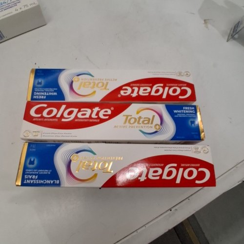 3PK COLGATE TOTAL ACTIVE PREVENTION TOOTHPASTE - FRESH WHITENING - 170ML/EACH image 2