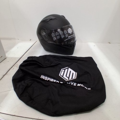 ILM FULL-FACE MOTORCYCLE HELMET - MEDIUM - MATTE BLACK (MODEL: ILM-902L) image 3