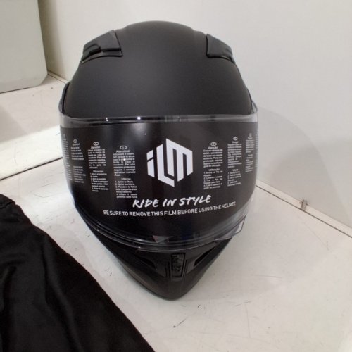 ILM FULL-FACE MOTORCYCLE HELMET - MEDIUM - MATTE BLACK (MODEL: ILM-902L) image 4